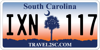 SC license plate IXN117