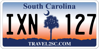 SC license plate IXN127