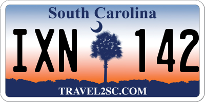 SC license plate IXN142