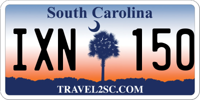 SC license plate IXN150