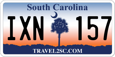 SC license plate IXN157