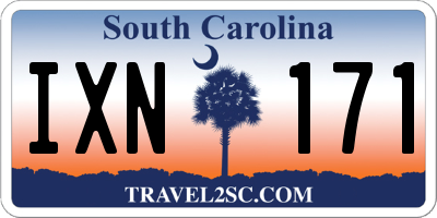 SC license plate IXN171
