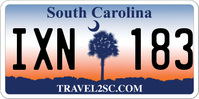 SC license plate IXN183