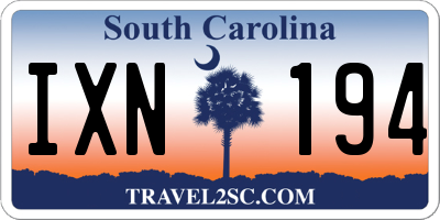 SC license plate IXN194