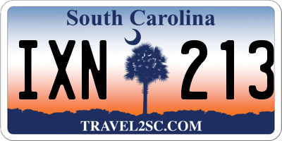 SC license plate IXN213