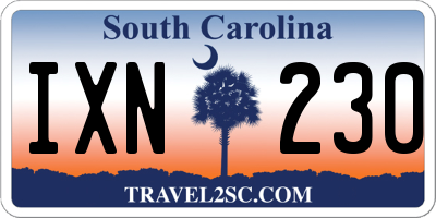 SC license plate IXN230