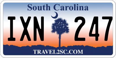 SC license plate IXN247