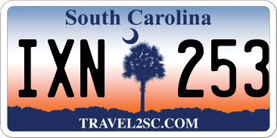 SC license plate IXN253