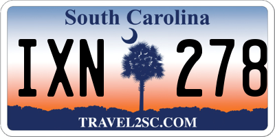 SC license plate IXN278
