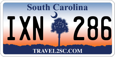 SC license plate IXN286