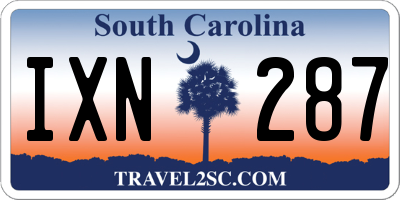SC license plate IXN287
