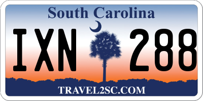 SC license plate IXN288