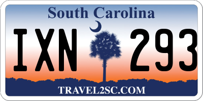 SC license plate IXN293