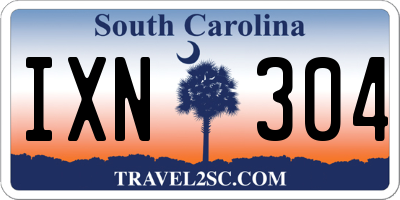SC license plate IXN304