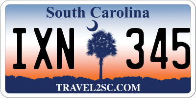 SC license plate IXN345