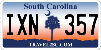 SC license plate IXN357