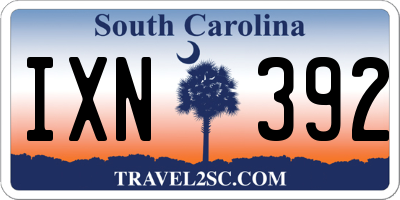 SC license plate IXN392