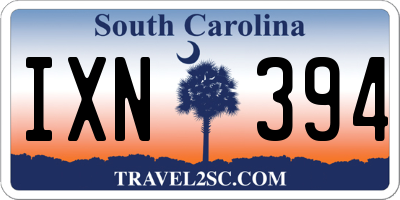 SC license plate IXN394