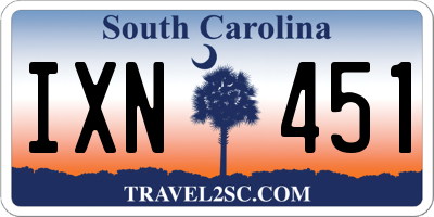 SC license plate IXN451