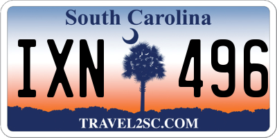 SC license plate IXN496