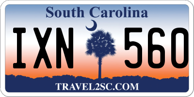 SC license plate IXN560