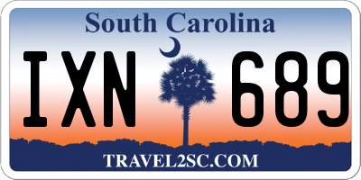 SC license plate IXN689