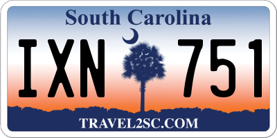 SC license plate IXN751