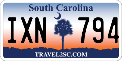 SC license plate IXN794