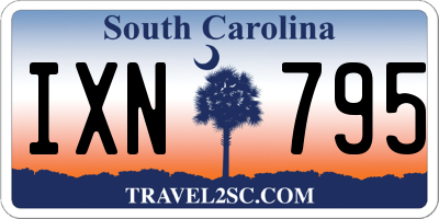 SC license plate IXN795