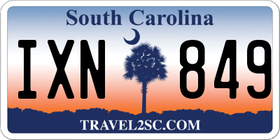 SC license plate IXN849