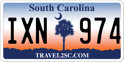 SC license plate IXN974