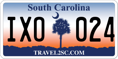 SC license plate IXO024