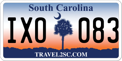 SC license plate IXO083