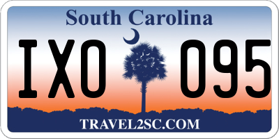 SC license plate IXO095