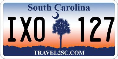 SC license plate IXO127