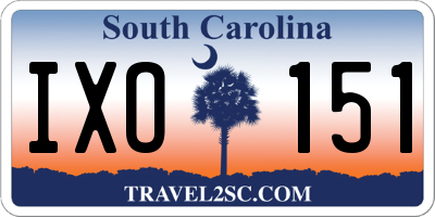 SC license plate IXO151