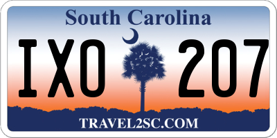 SC license plate IXO207