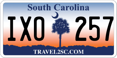 SC license plate IXO257