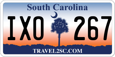SC license plate IXO267