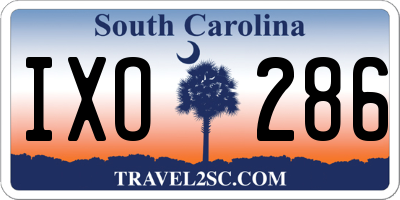 SC license plate IXO286