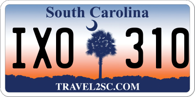 SC license plate IXO310