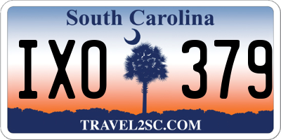 SC license plate IXO379