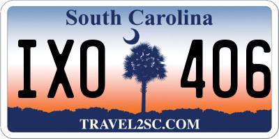 SC license plate IXO406