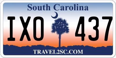 SC license plate IXO437