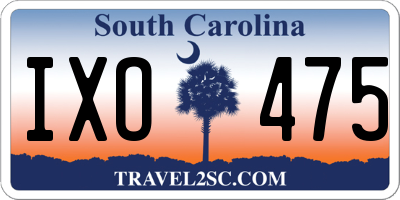 SC license plate IXO475