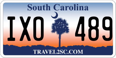SC license plate IXO489