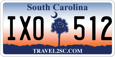 SC license plate IXO512