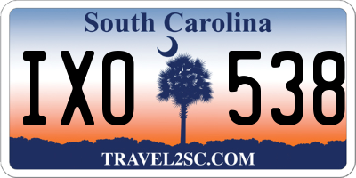 SC license plate IXO538