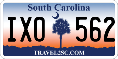 SC license plate IXO562