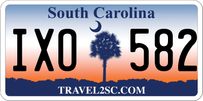 SC license plate IXO582
